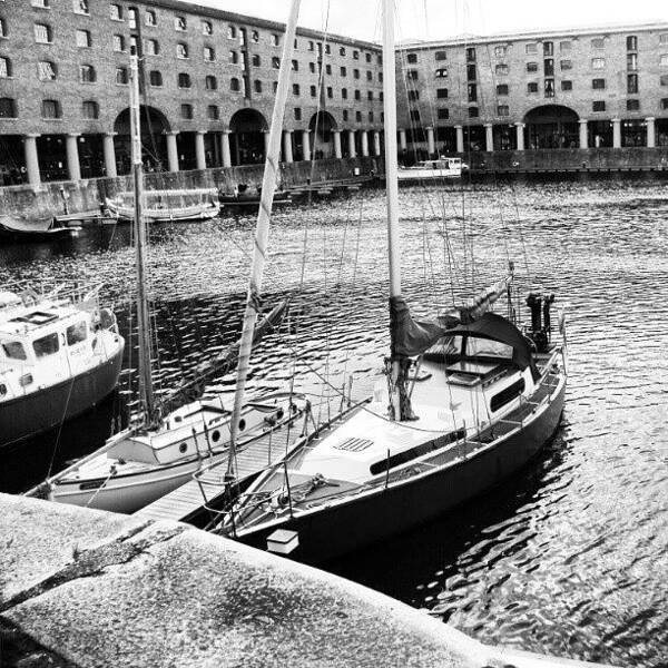 England Poster featuring the photograph #albertdock #liverpool #harbor #boat by Abdelrahman Alawwad