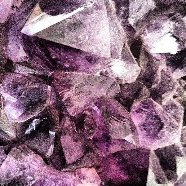  Poster featuring the photograph Amethyst Crystal Close Up 2 by Joanne Hewitt