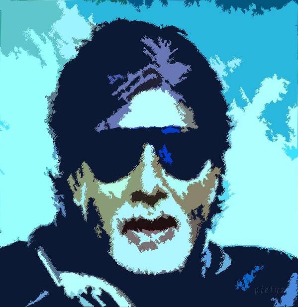 Amitabh Bachchan Poster featuring the painting Amitabh Bachchan 4ever by Piety Dsilva