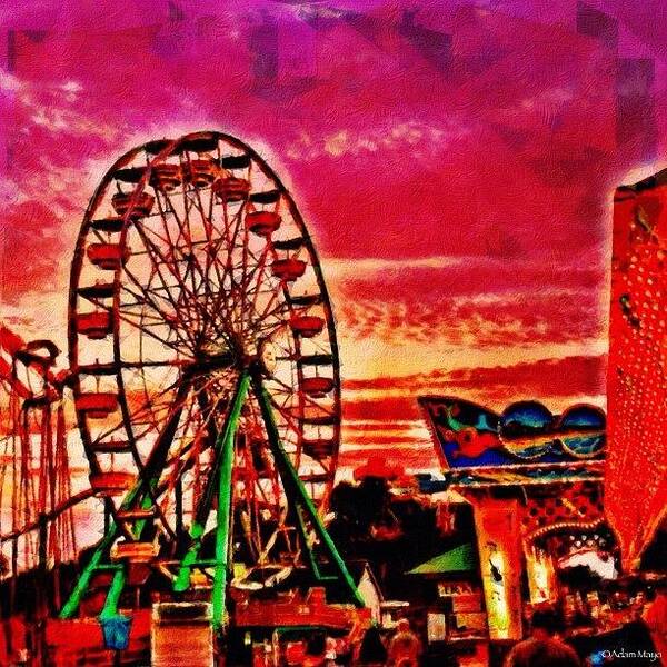 Instagrammer Poster featuring the photograph Amusement Sky - The Ferris Wheel Turn by Photography By Boopero