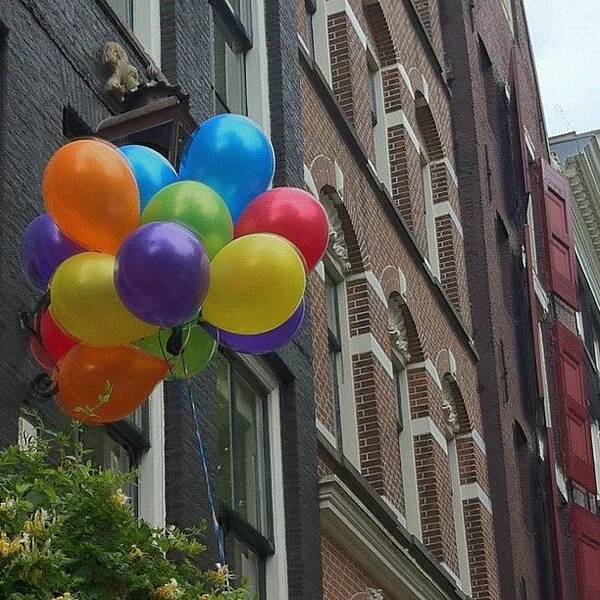 Amsterdam Poster featuring the photograph #balloons! Who Does Not Love Them? by Andy Kleinmoedig