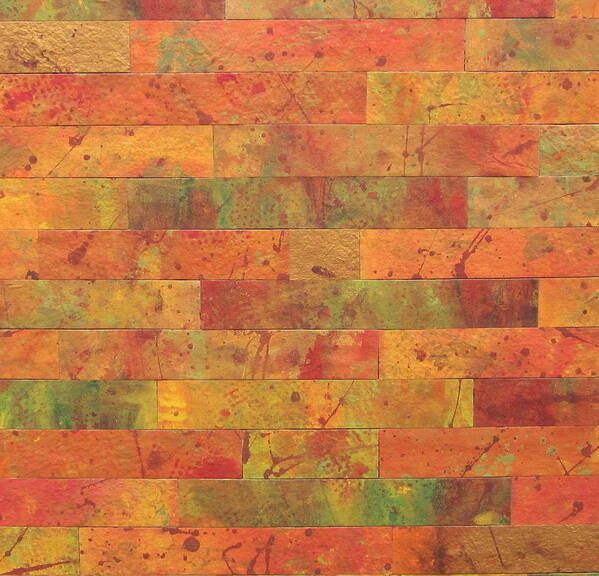 Abstract Poster featuring the painting Brick Orange by Kathy Sheeran