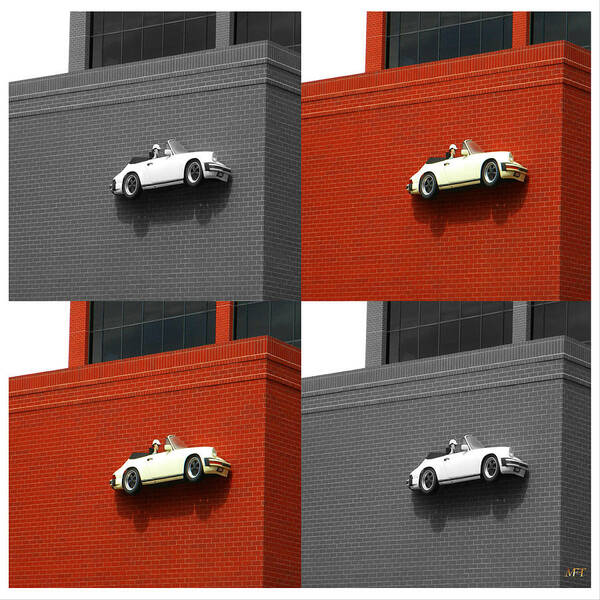 Car Poster featuring the photograph Car Tiles by Michelle Frizzell-Thompson