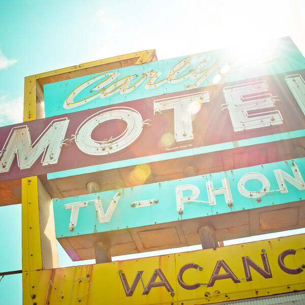 Route 66 Poster featuring the photograph Carlyle Motel by David Waldo