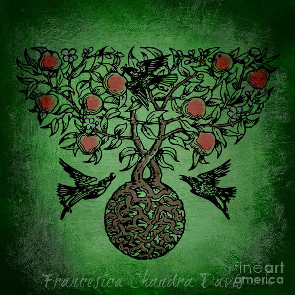 Celtic Poster featuring the mixed media Celtic Tree Of Life by Sacred Muse