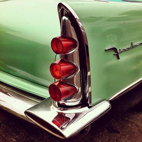 Classiccar Poster featuring the photograph Classic car tail lamp by Julie Gebhardt