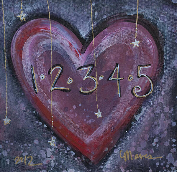 Love Poster featuring the painting Counting Heart by Laurie Maves ART