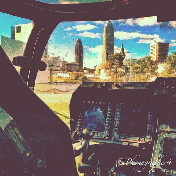 Beautiful Poster featuring the photograph #downtown #cleveland #ohio Threw The by Pete Michaud