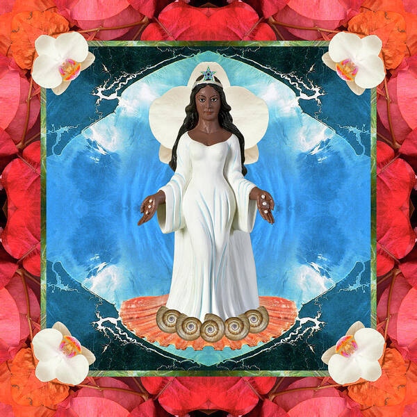 Mandalas Poster featuring the photograph Empress Aqua by Bell And Todd