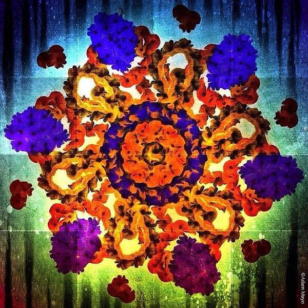 Teamfollowback Poster featuring the photograph Flower Dance - In A Psychedelic Trance by Photography By Boopero
