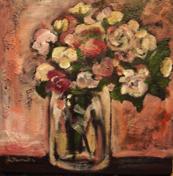 Flowers Poster featuring the painting Flowers for Mom by Jason Reinhardt