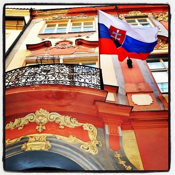 Prague Poster featuring the photograph Flying The Flag. #prague #praha by Richard Randall