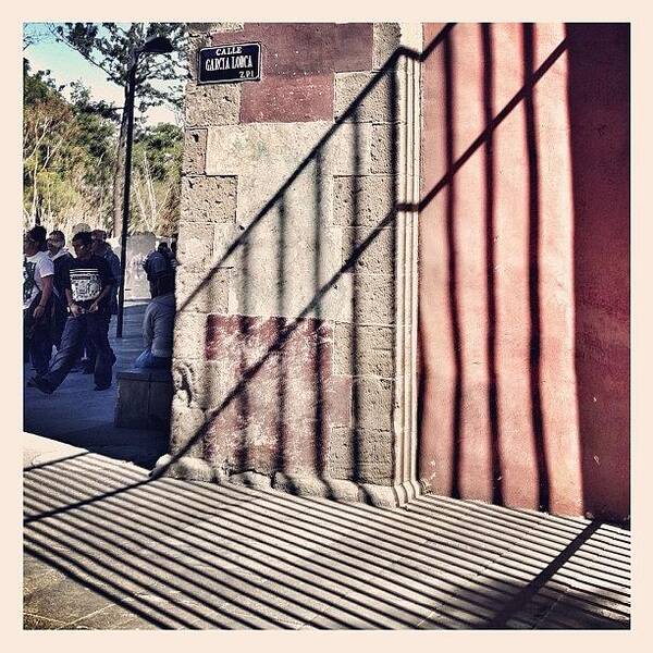 Fence Poster featuring the photograph #garcialorka Street. #shadows by Maria Lankina