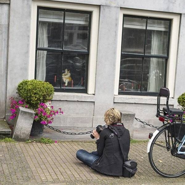Canal Poster featuring the photograph Getting The Shot She Wants #amsterdam by Andy Kleinmoedig