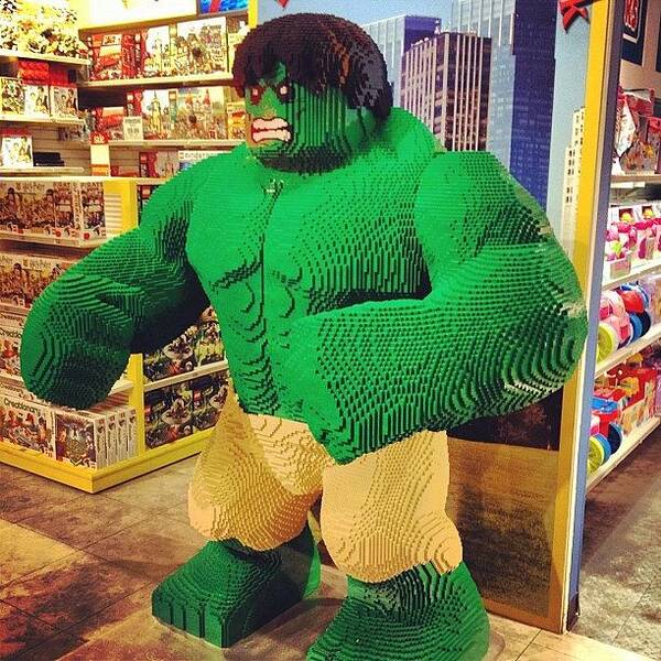 Giant #lego #hulk Us Times Sq by Simon - Mobile Prints