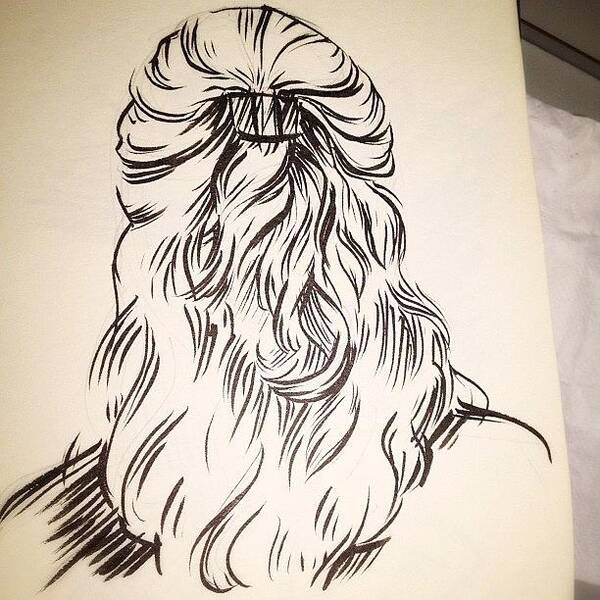 Sketchbook Poster featuring the photograph #hair #sketch by Jeff Reinhardt