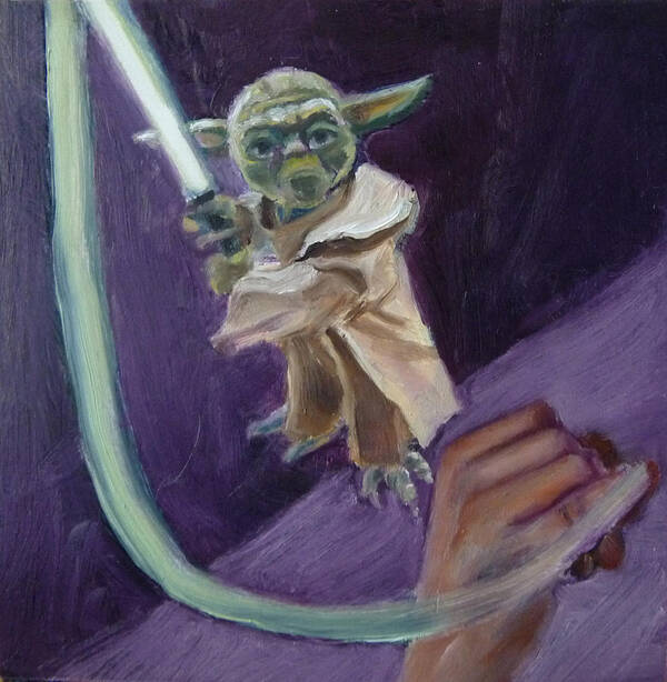 J Is For Jedi Poster featuring the painting J is for Jedi by Jessmyne Stephenson