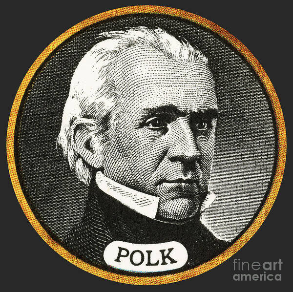 Polk Poster featuring the photograph James Polk by Photo Researchers