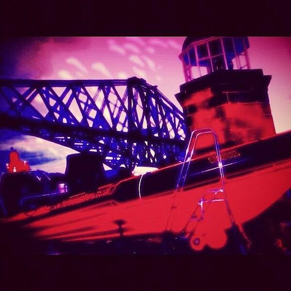 Lifeguard Poster featuring the photograph Lifeboat At The Forth Road Bridge by Avril O