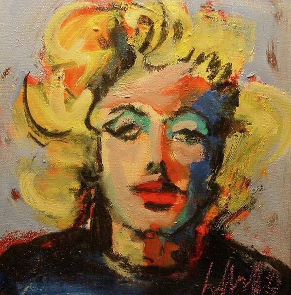 Portraits Poster featuring the painting Marilyn by Les Leffingwell