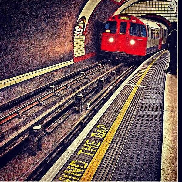 Exploring Poster featuring the photograph Mind The Gap #2 #london #underground by Emily Hames