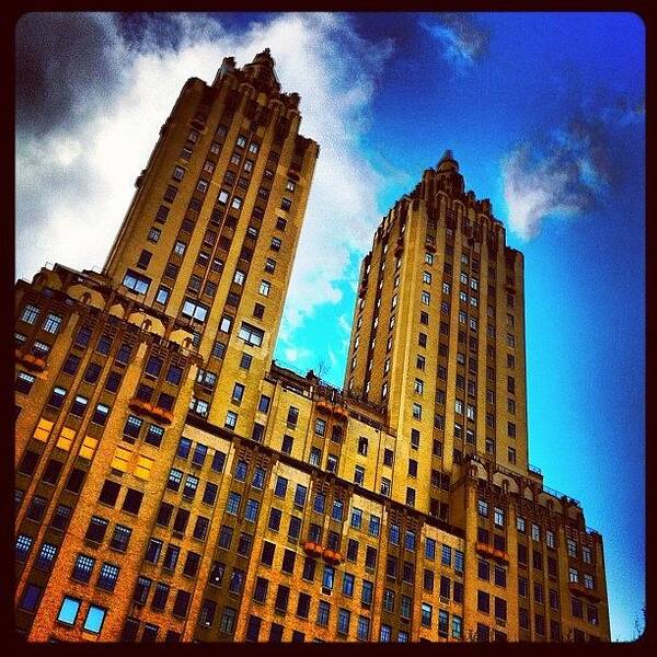 Building Poster featuring the photograph #nyc #clouds #centralpark #sky #building by Luke Kingma