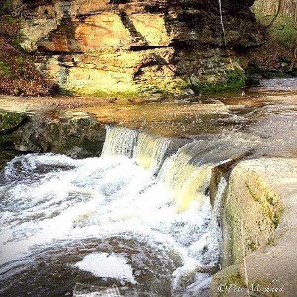 Popularpic Poster featuring the photograph #ohio #ohiogram #waterfall #river by Pete Michaud