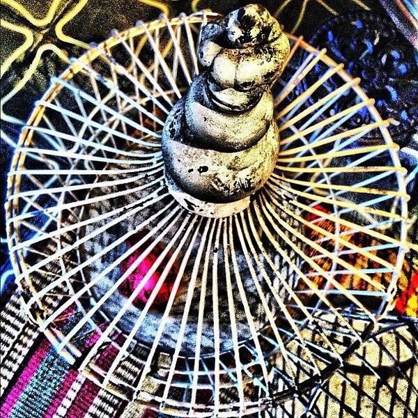 Mobilephotography Poster featuring the photograph Old Bird Cage by OpɹᏌnpǝ 