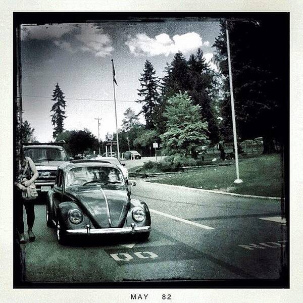 B Poster featuring the photograph #old #car #b&w #black #white #0 by Kee Yen Yeo