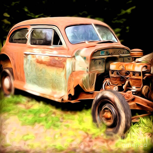 Car Poster featuring the photograph Old Timer by Laura Brightwood