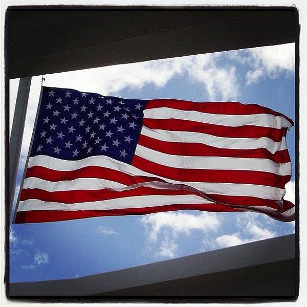 Instagram Poster featuring the photograph #oldglory #flag #pride #america #sky by Susan McGurl