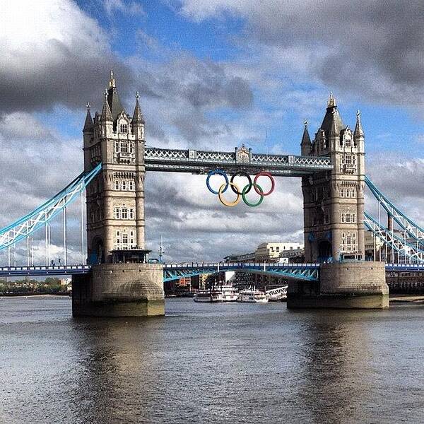 Bridge Poster featuring the photograph Olympic Rings On Tower Bridge #london by Luke Cameron
