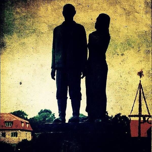 Swedish Poster featuring the photograph Oscar & Kristina Sculpture (karlshamn by Natasha Marco