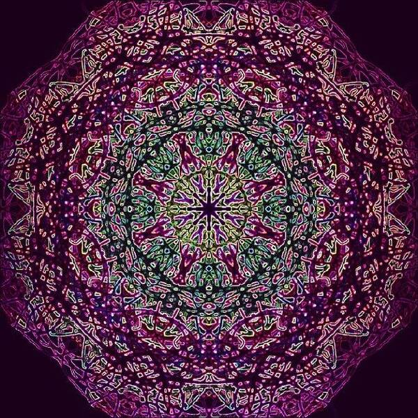 Mandala Poster featuring the photograph Purple Passion Mandala by Vicki Field