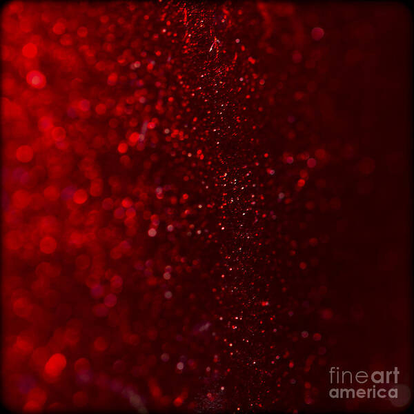 Clare Bambers Poster featuring the photograph Red Sparkle by Clare Bambers