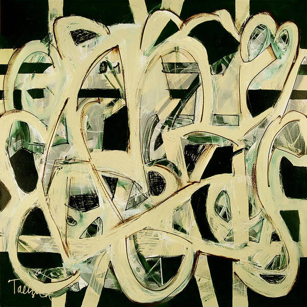 Abstract Poster featuring the painting Ringed Migration by Lynne Taetzsch