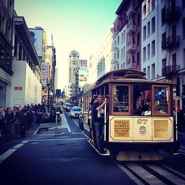 San Francisco Poster featuring the photograph San Francisco Cable Car by David Bos