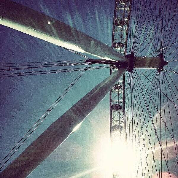 Androidcommunity Poster featuring the photograph Sunnd Day In London, London Eye by Abdelrahman Alawwad