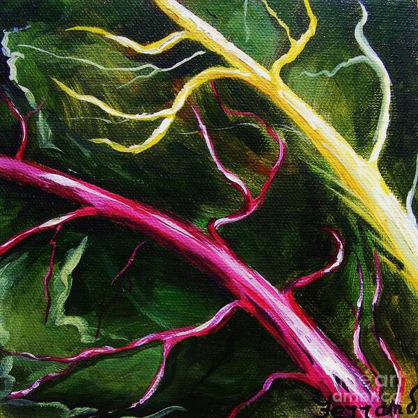 Food Poster featuring the painting Swiss-Chard by Karen Ferrand Carroll