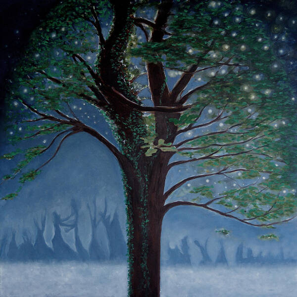 Trees Poster featuring the painting The Long Dance by Tone Aanderaa