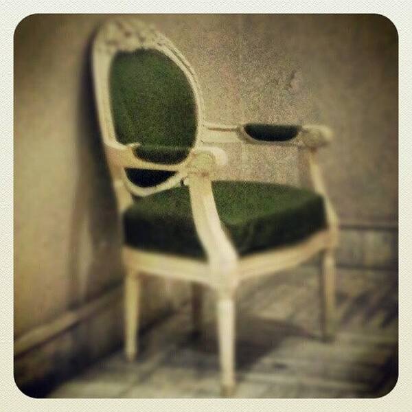 Throne Poster featuring the photograph #throne #green #chair #lonely #empty by Indraneel Banerjee
