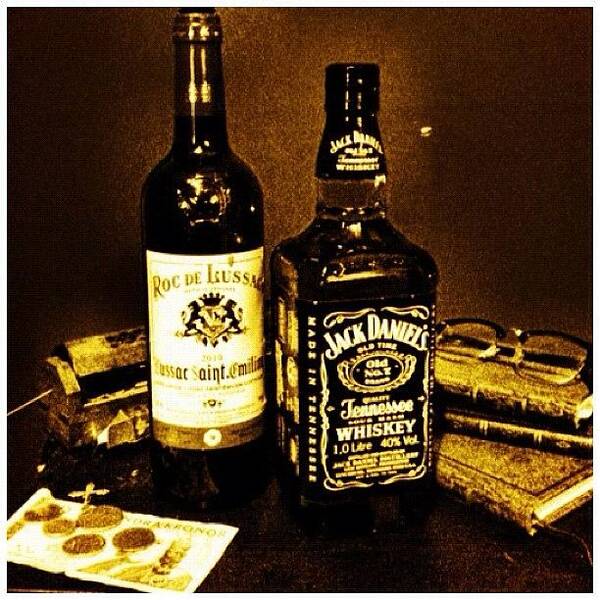 Jackdaniels Poster featuring the photograph Tonight's Dinner ~ Whiskey, Wine & by Brett Starr
