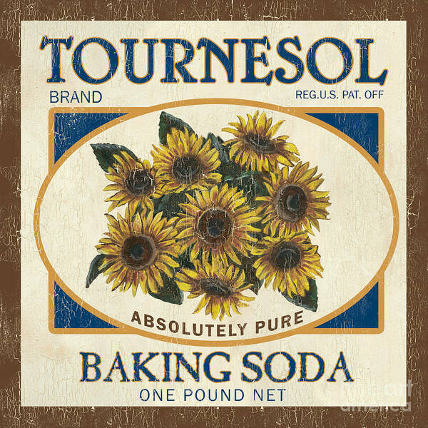 Sunflower Poster featuring the painting Tournesol Baking Soda by Debbie DeWitt
