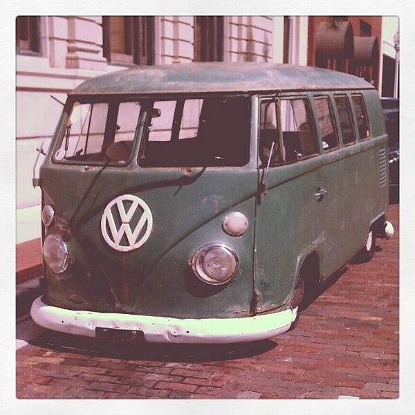 Vintage Poster featuring the photograph Vw In Downtown Fort Myers. #vw by Troy Thomas