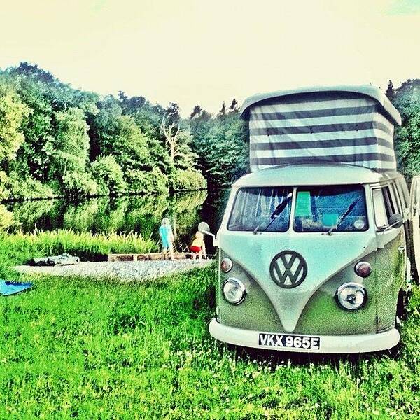 Vw Camper Poster featuring the photograph #VW that's Camping by Doc Ward