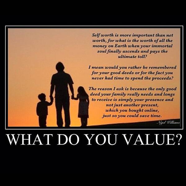 Sayings Poster featuring the photograph What Do You Value by Nigel Williams
