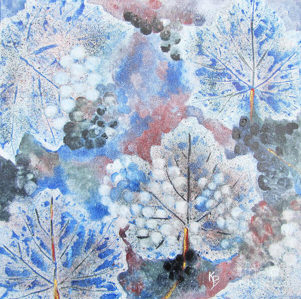 Winter Poster featuring the painting Winter Grapes I by Karen Fleschler
