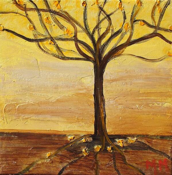 Tree Poster featuring the painting Yellow by Megan Ford-Miller