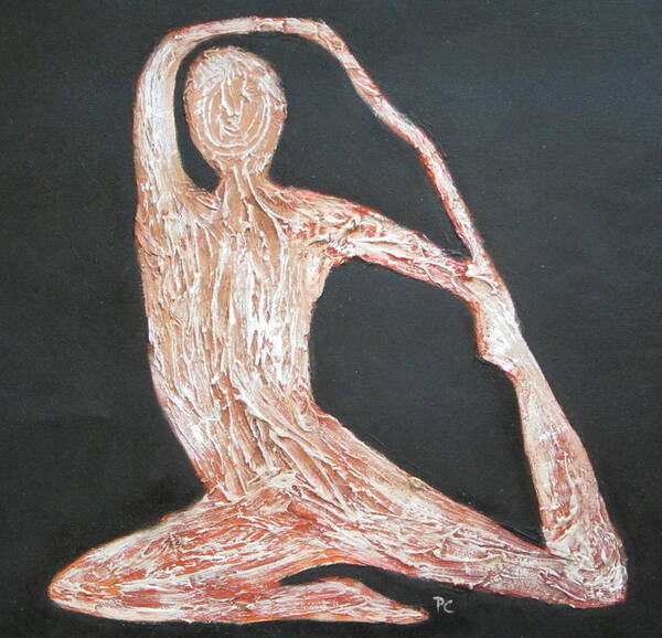 Yoga Poster featuring the painting Yoga Textured Canvas Series II by Patricia Cleasby