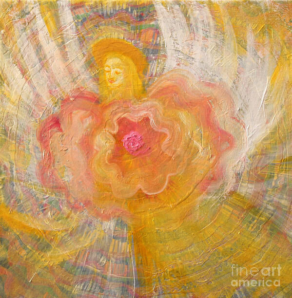 Angel Poster featuring the painting Flower Angel by Anne Cameron Cutri